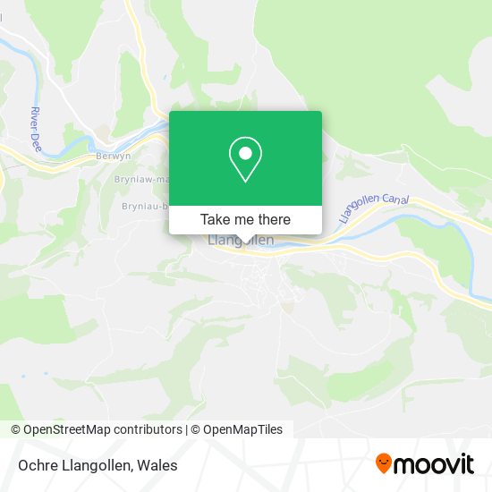 Ochre Llangollen map