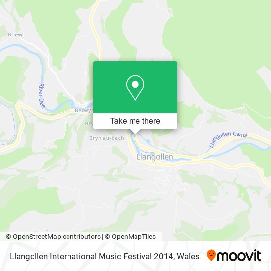 Llangollen International Music Festival 2014 map