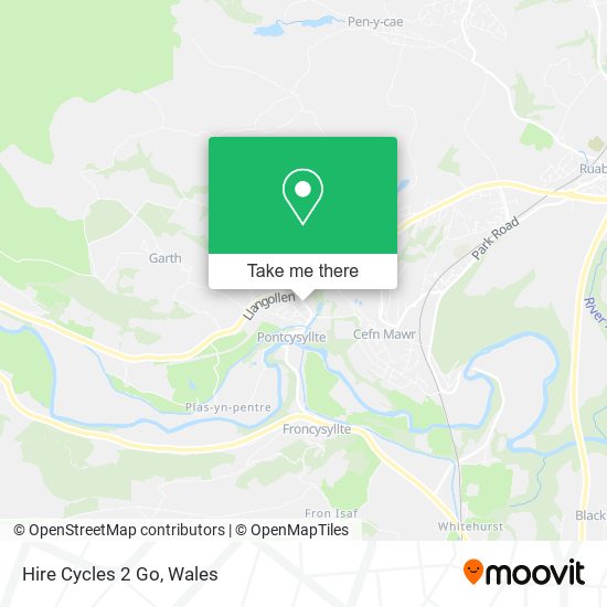 Hire Cycles 2 Go map