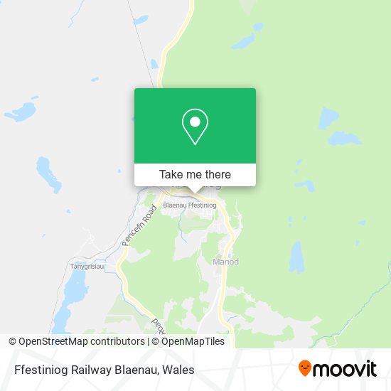Ffestiniog Railway Blaenau map