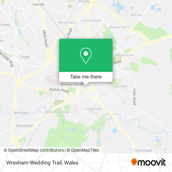Wrexham Wedding Trail map