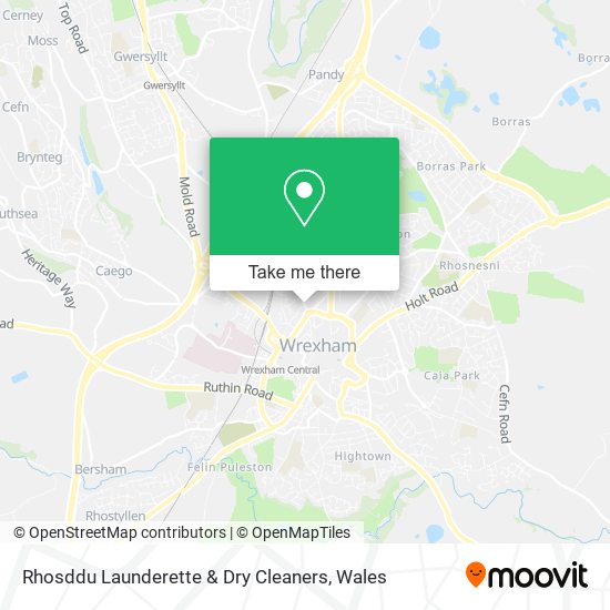 Rhosddu Launderette & Dry Cleaners map