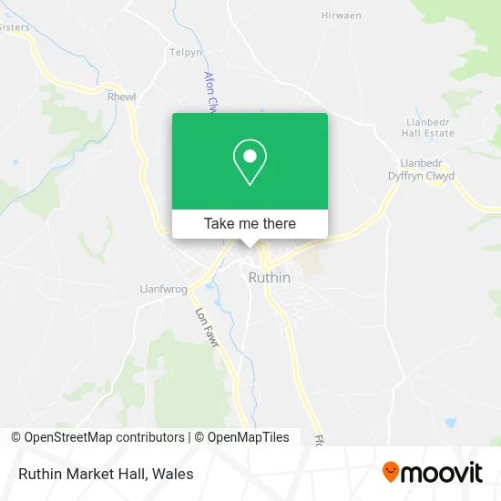 Ruthin Market Hall map