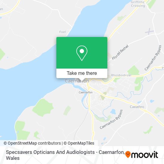 Specsavers Opticians And Audiologists - Caernarfon map