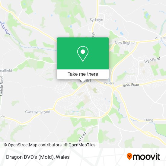 How to get to Dragon DVD's (Mold) in Wales by Bus?