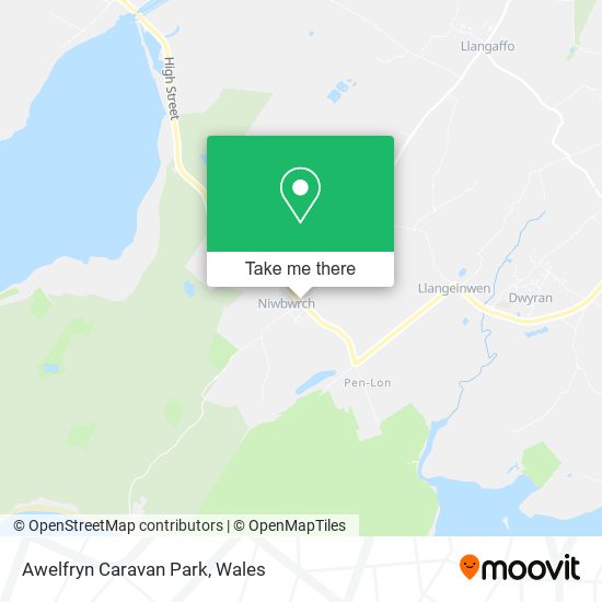 Awelfryn Caravan Park map