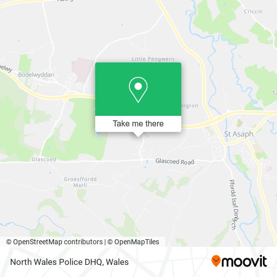 North Wales Police DHQ map
