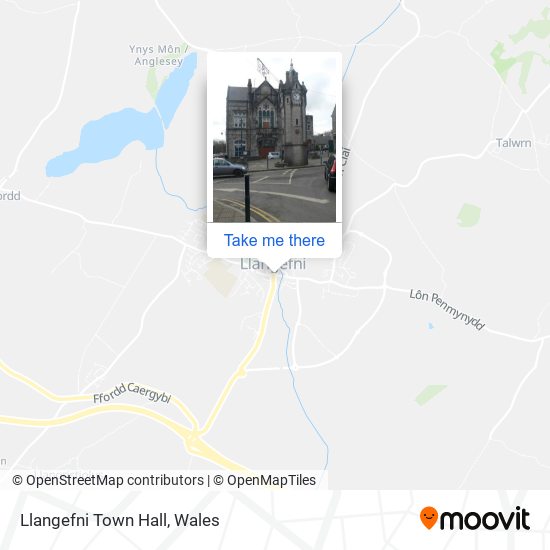 Llangefni Town Hall map