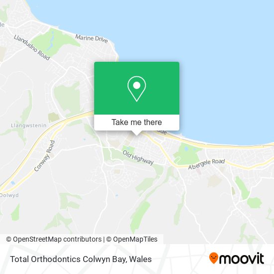 Total Orthodontics Colwyn Bay map