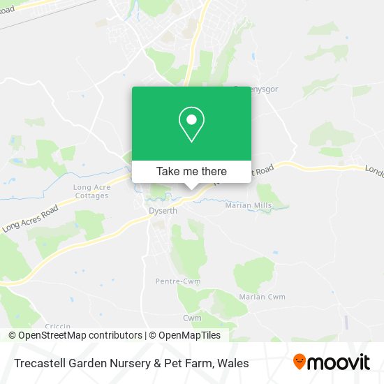 Trecastell Garden Nursery & Pet Farm map