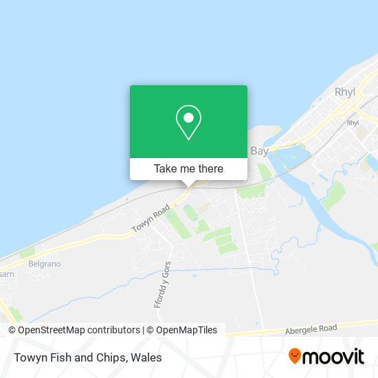Towyn Fish and Chips map