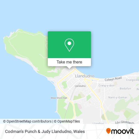Codman's Punch & Judy Llandudno map