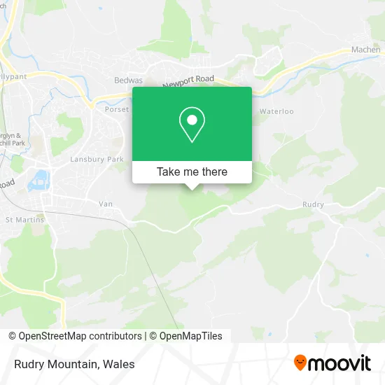 Rudry Mountain map