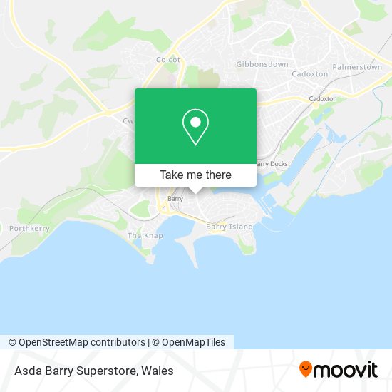 Asda Barry Superstore map