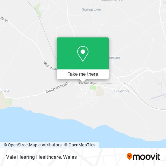 Vale Hearing Healthcare map