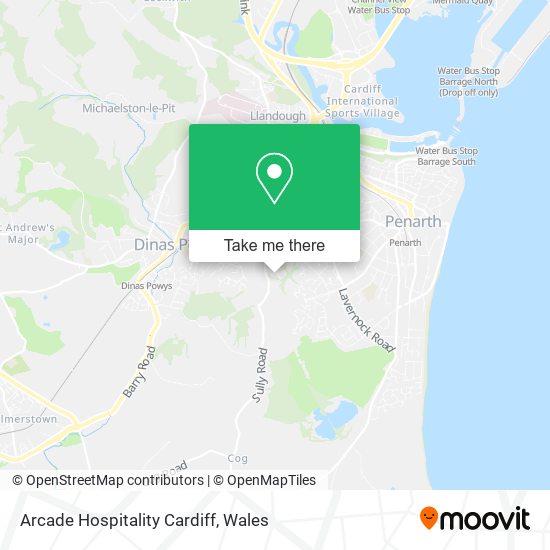 Arcade Hospitality Cardiff map