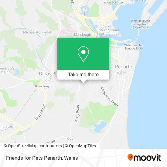 Friends for Pets Penarth map