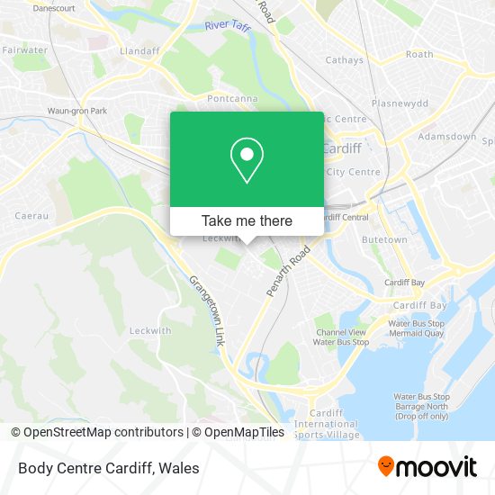 Body Centre Cardiff map