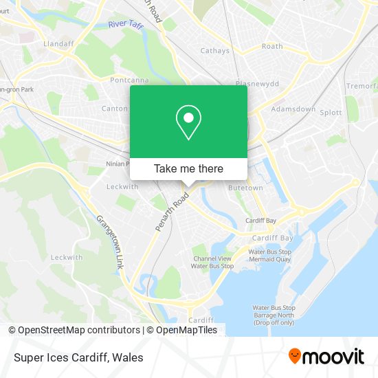 Super Ices Cardiff map