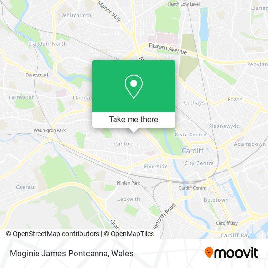 Moginie James Pontcanna map