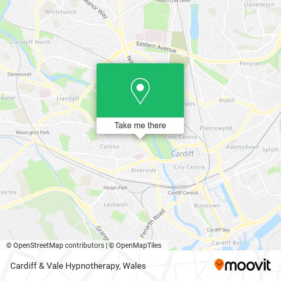 Cardiff & Vale Hypnotherapy map
