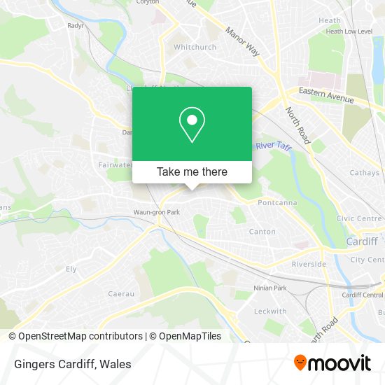 Gingers Cardiff map