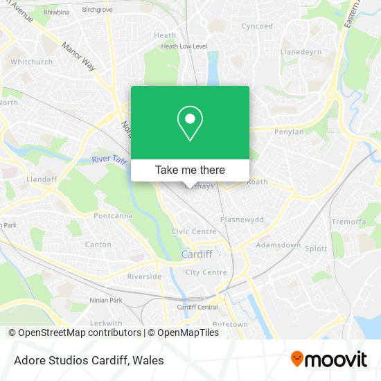 Adore Studios Cardiff map