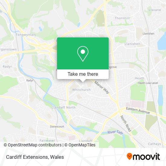 Cardiff Extensions map