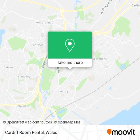 Cardiff Room Rental map