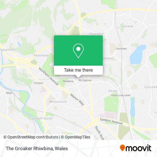 The Groaker Rhiwbina map