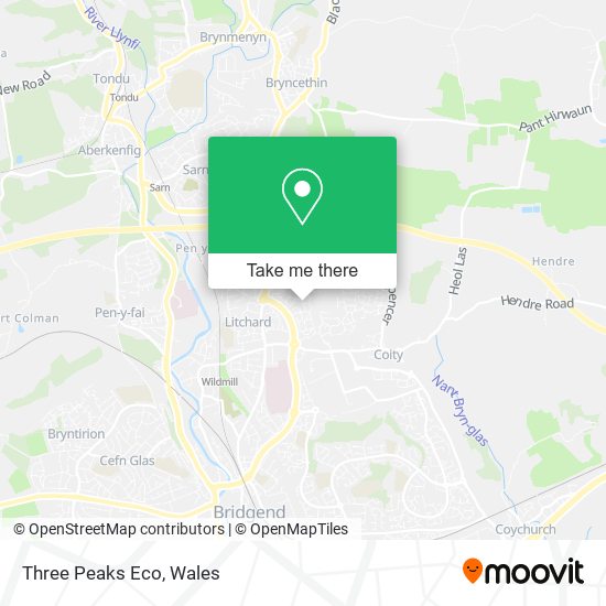 Three Peaks Eco map