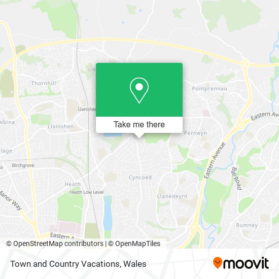 Town and Country Vacations map