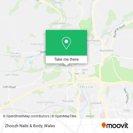 Zhoozh Nails & Body map