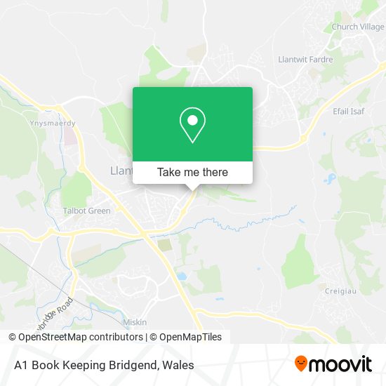A1 Book Keeping Bridgend map