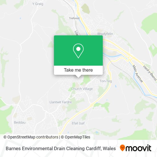 Barnes Environmental Drain Cleaning Cardiff map