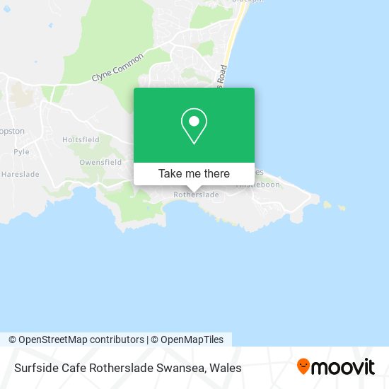 Surfside Cafe Rotherslade Swansea map