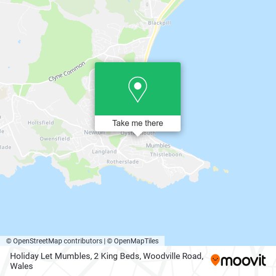 Holiday Let Mumbles, 2 King Beds, Woodville Road map