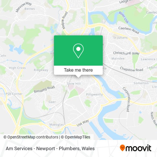 Am Services - Newport - Plumbers map