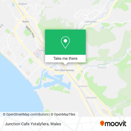 Junction Cafe Ystalyfera map