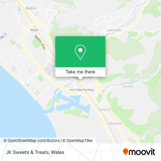 JK Sweets & Treats map