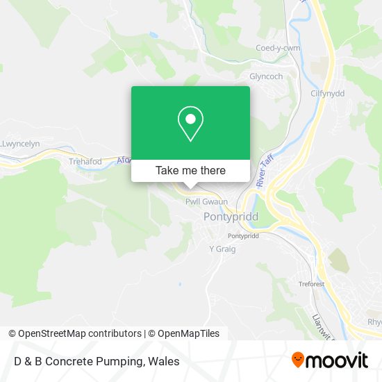 D & B Concrete Pumping map