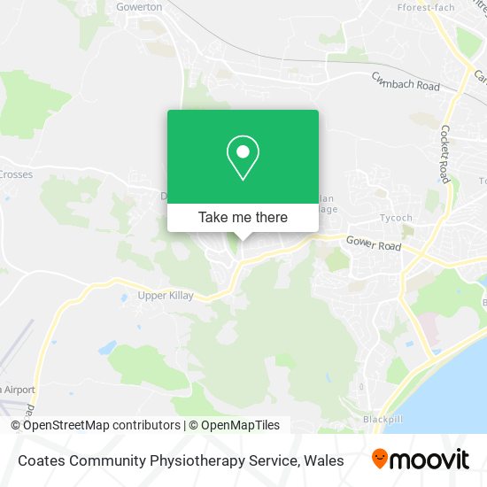 Coates Community Physiotherapy Service map