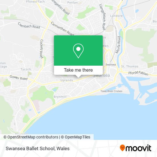 Swansea Ballet School map