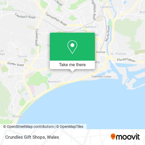 Crundles Gift Shops map