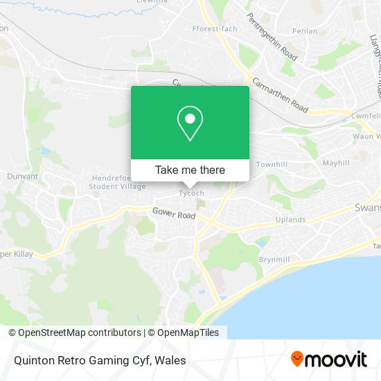 Quinton Retro Gaming Cyf map