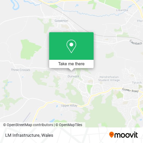 How to get to LM Infrastructure in Swansea by bus or train?