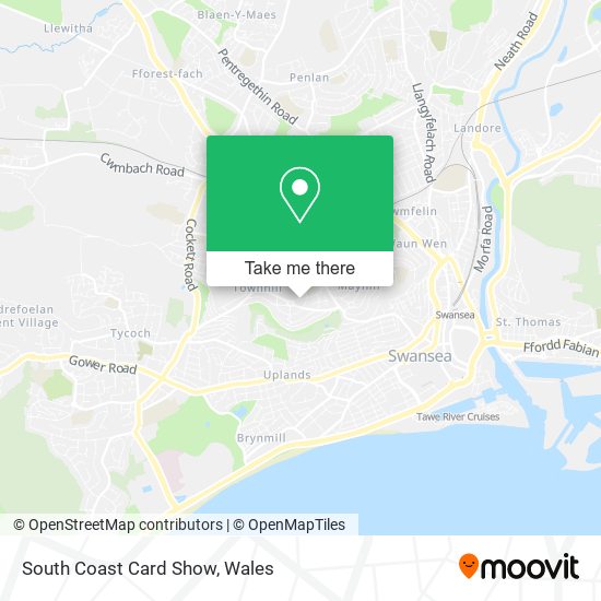South Coast Card Show map