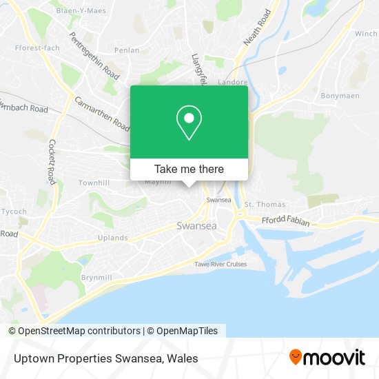 Uptown Properties Swansea map