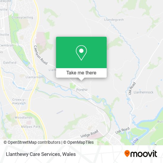 Llanthewy Care Services map