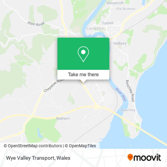 Wye Valley Transport map